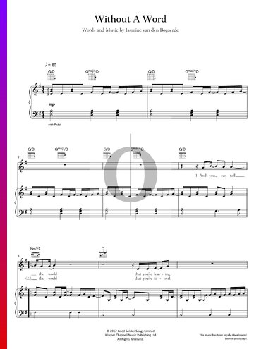 Without A Word Sheet Music