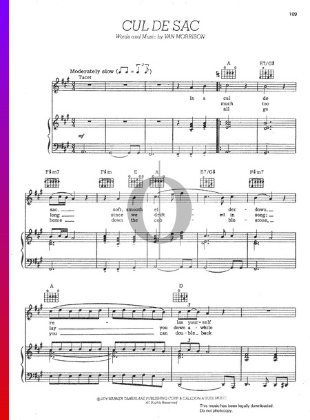 Cul De Sac Sheet Music