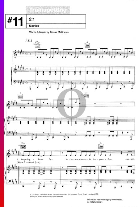 2:1 Sheet Music