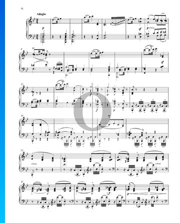 Sonata (La tempestad), Op. 31 n.º 2: 2. Adagio Partitura