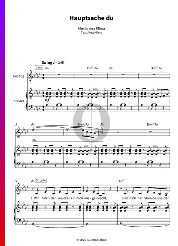 Hauptsache du Sheet Music