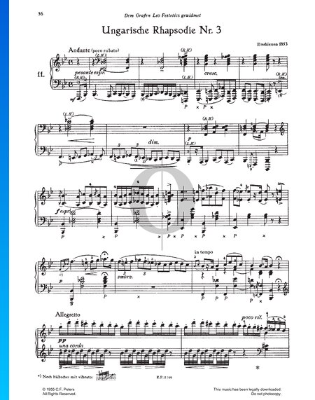 Ungarische Rhapsodie Nr. 3, S.244/3