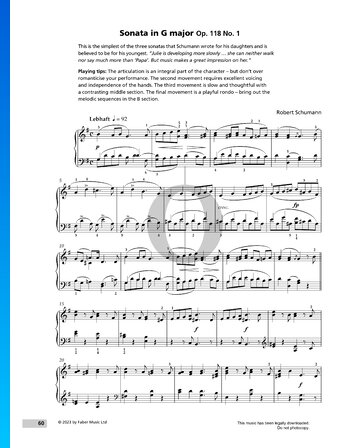 Sonata In G Major, Op. 118 No. 1 Sheet Music