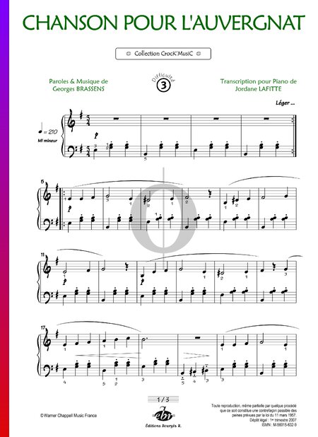 Chanson pour l'Auvergnat