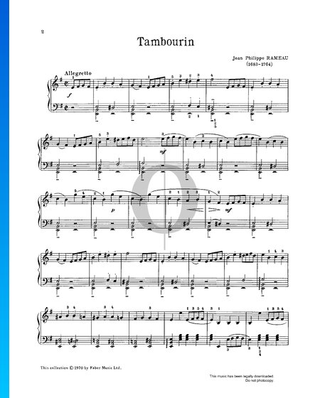 Suite in e-Moll: 8. Tambourin