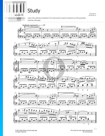 Study in C Major, Op. 139 No. 34 Sheet Music