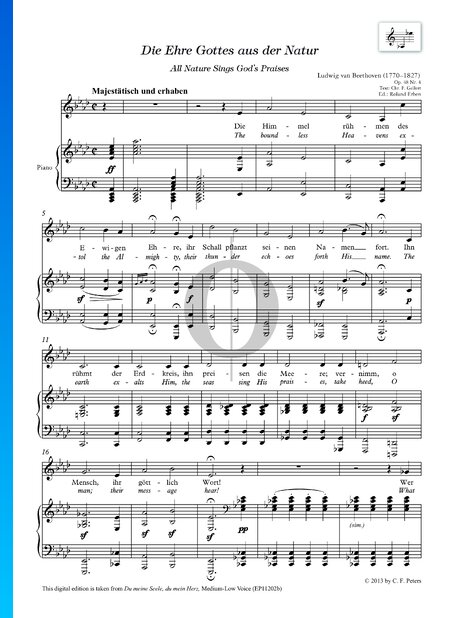 Die Ehre Gottes aus der Natur, Op. 48 Nr. 4