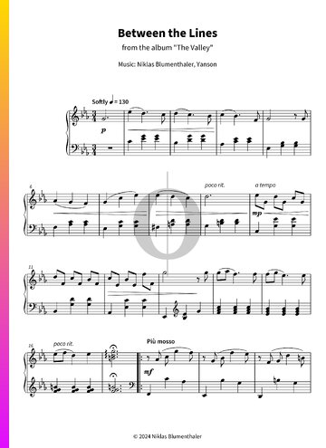 Between The Lines Sheet Music