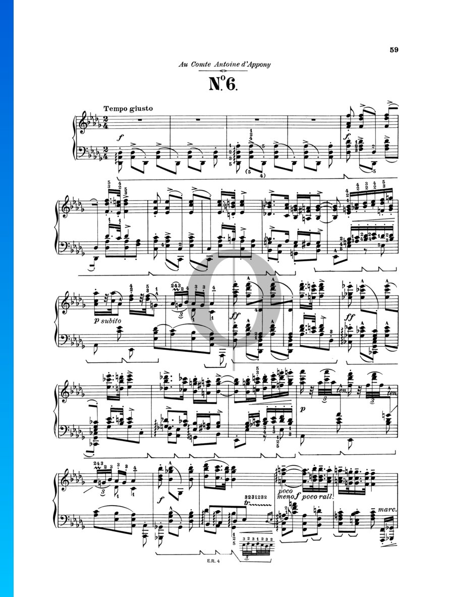 Hungarian Rhapsody No. 6, S.244/6 (Franz Liszt) Piano Sheet Music - OKTAV