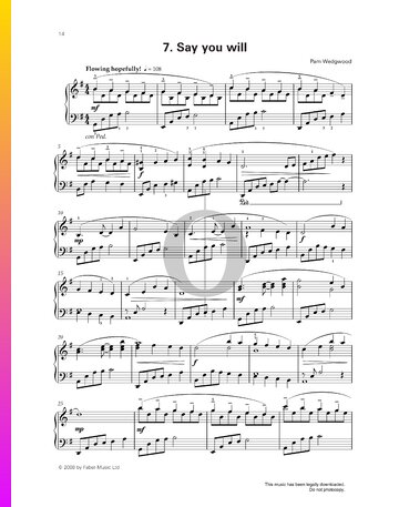 Say You Will Sheet Music