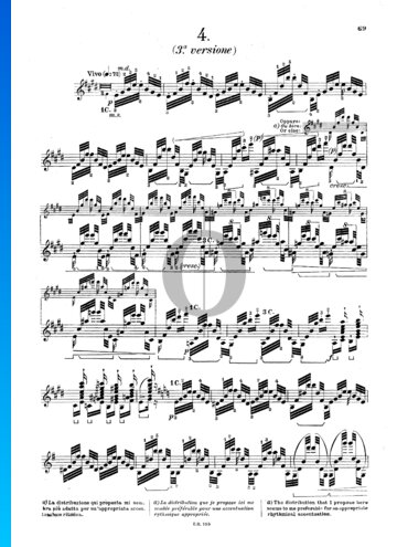 Bravourstudien nach Paganinis Capricen, S. 141: Etüde Nr. 4 Musik-Noten