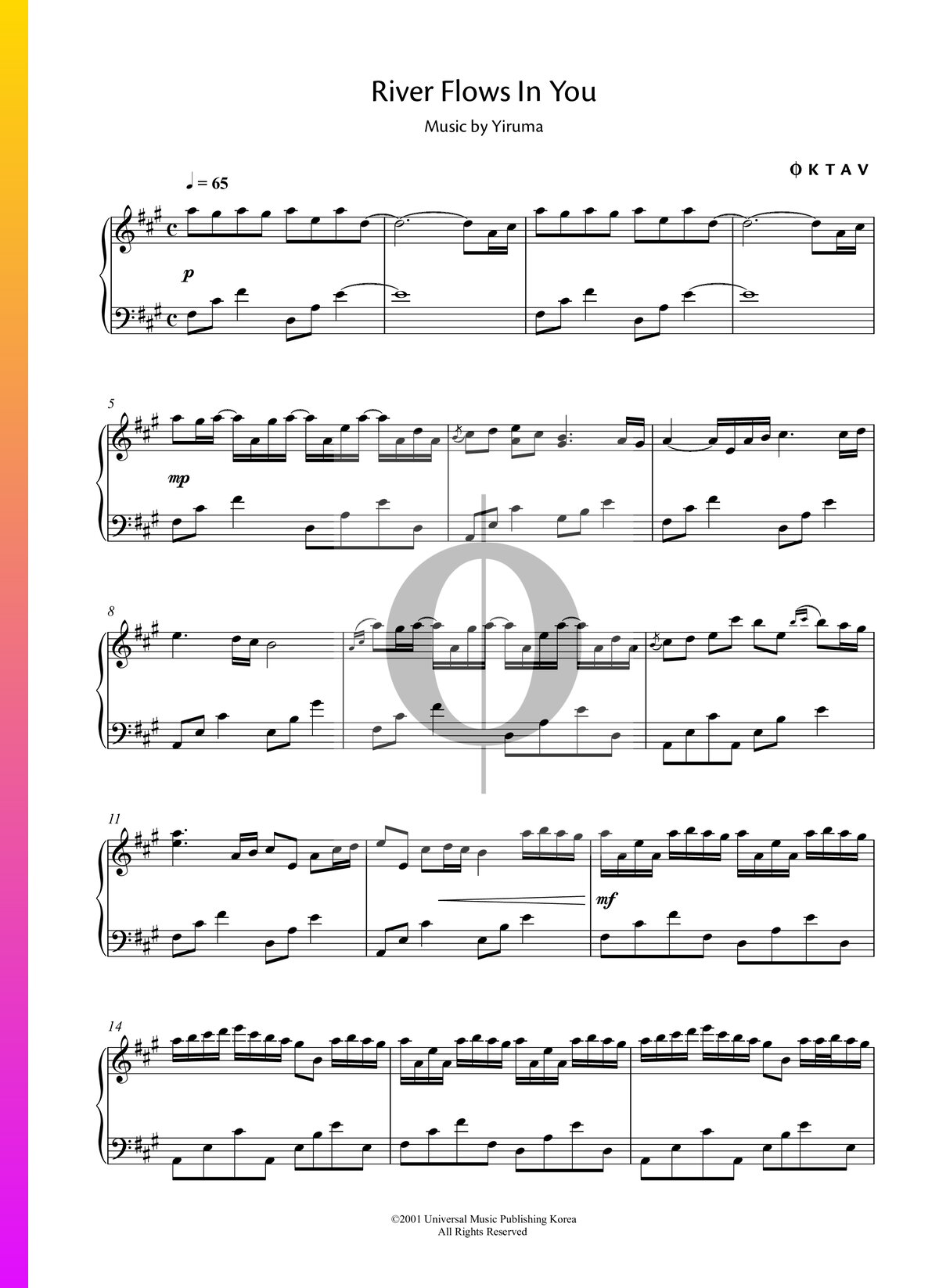 River Flows You Partitura » Yiruma (Piano | Descarga PDF -