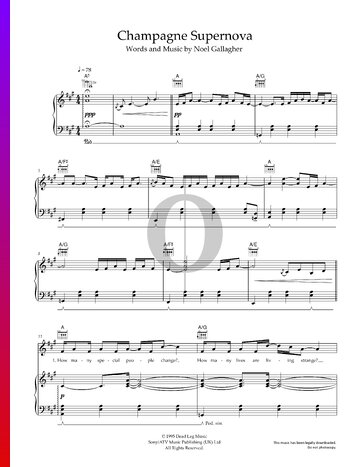 Champagne Supernova Sheet Music