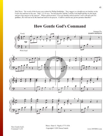 How Gentle God's Command Musik-Noten