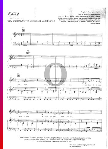 Jump (For My Love) Partitura