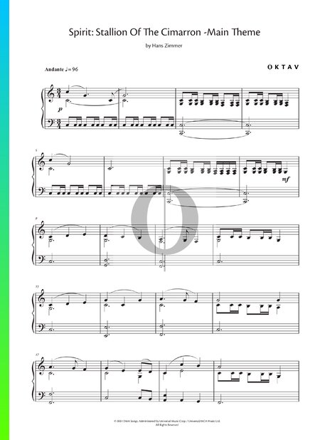 Spirit: Stallion Of The Cimarron (Theme) Musik-Noten