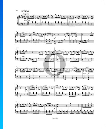 Sonata in G Major No.1, Op. 53 P. XII: 41: 3. Rondo Sheet Music