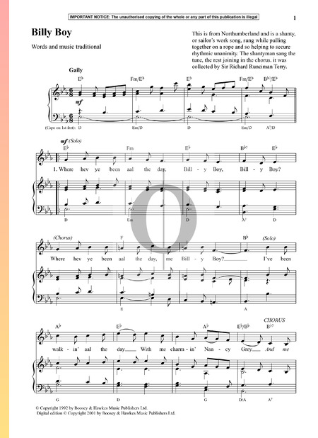 Billy Boy Sheet Music