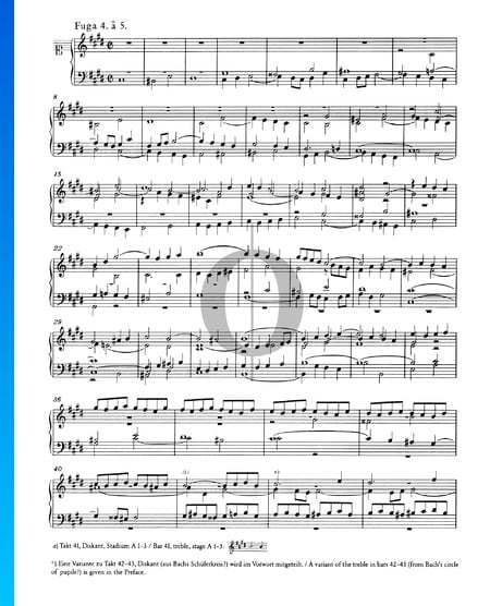 Fugue 4 C-sharp Minor, BWV 849 Sheet Music
