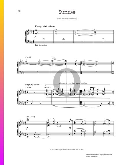Sunrise Sheet Music