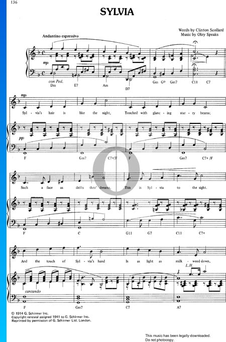 Sylvia Musik-Noten