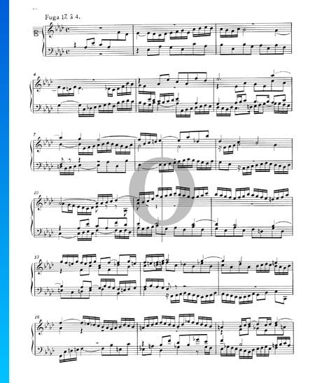 Fuge 17 As-Dur, BWV 862 Musik-Noten