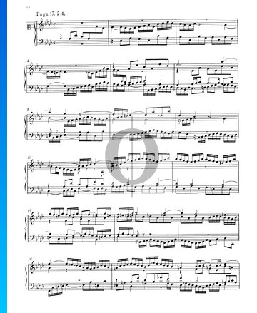 Fugue 17 A-flat Major, BWV 862 Spartito