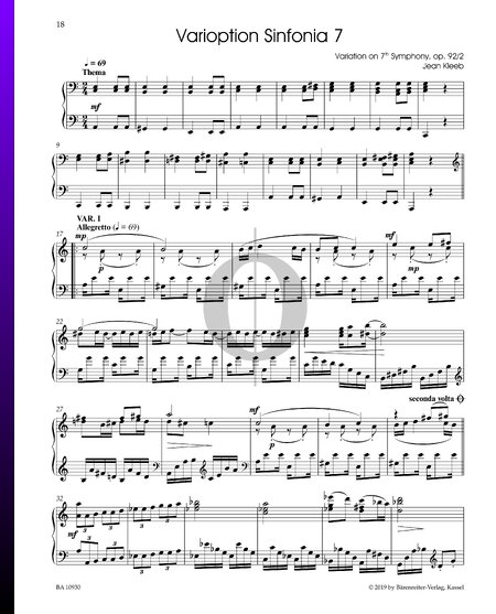 Variation on 7th Symphony, Op. 92/2
