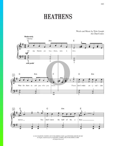 Heathens Musik-Noten