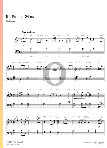The Parting Glass Sheet Music