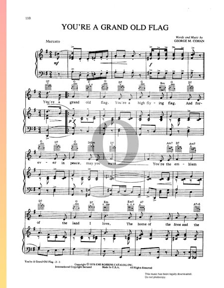 You're A Grand Old Flag Musik-Noten