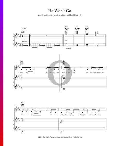 He Won't Go Sheet Music