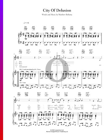 City Of Delusion Sheet Music