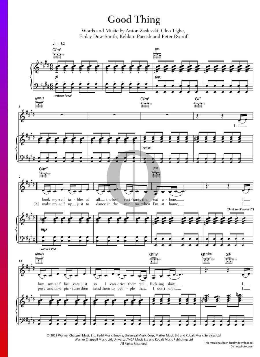 good-thing-sheet-music-piano-guitar-voice-oktav