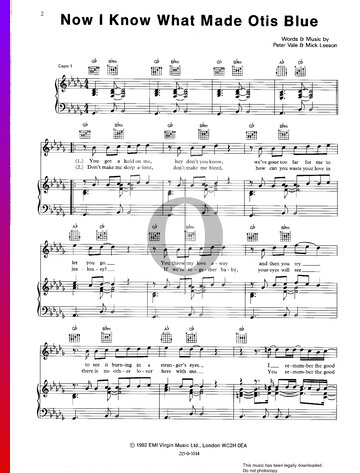 Now I Know What Made Otis Blue Sheet Music