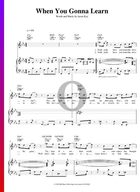 When You Gonna Learn Sheet Music