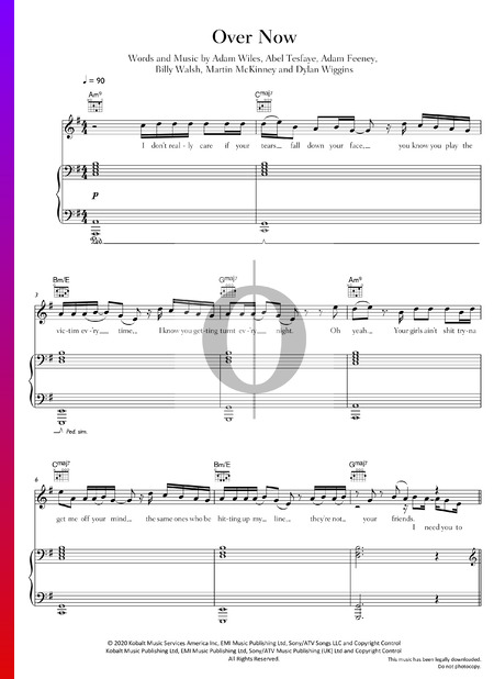 Over Now Sheet Music
