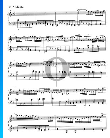 Partition Concerto Italien, BWV 971: 2. Andante
