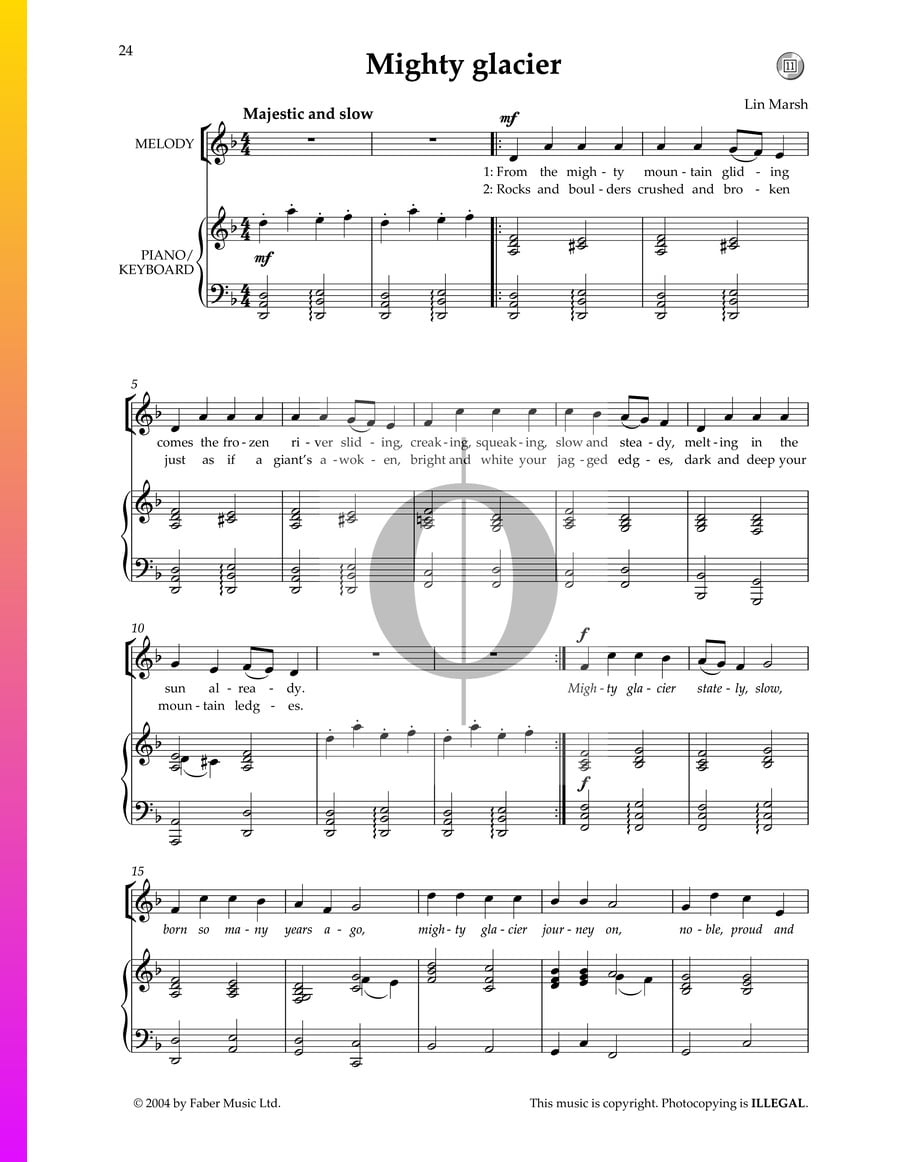 Mighty Glacier (Lin Marsh) Piano Sheet Music - OKTAV