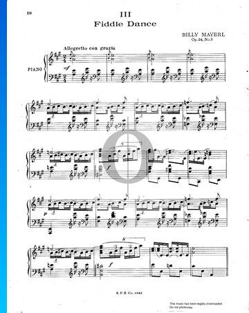Three Contrasts, Op. 24: No. 3 Fiddle Dance Sheet Music
