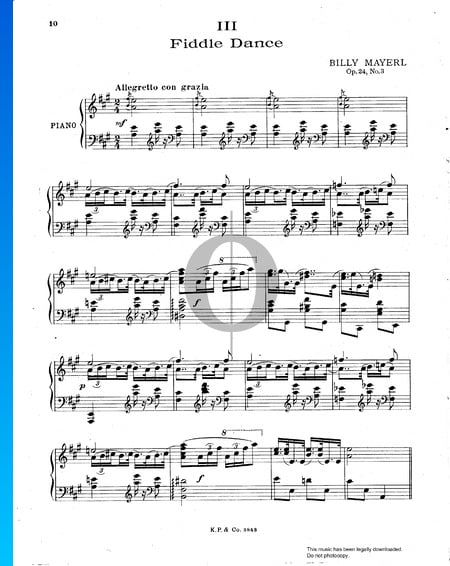 Three Contrasts, Op. 24: No. 3 Fiddle Dance Sheet Music