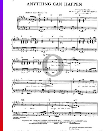 Anything Can Happen Sheet Music