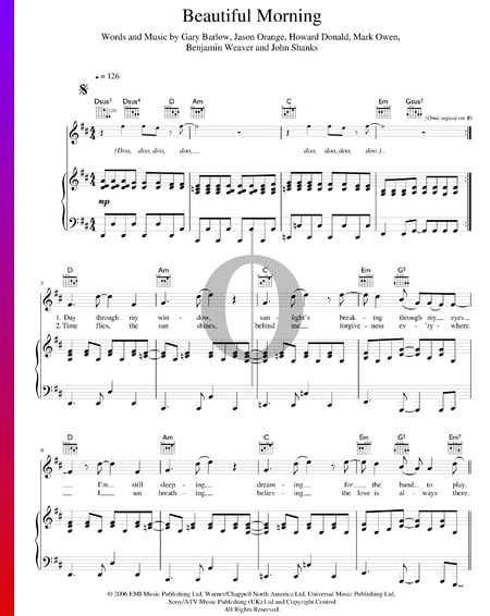 Beautiful Morning Musik-Noten