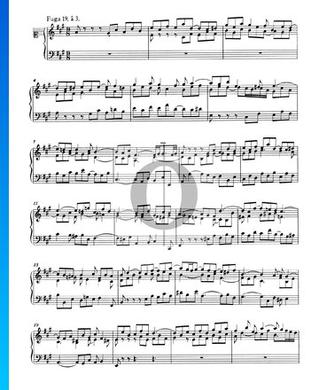 Fuga 19 en la mayor, BWV 864 Partitura