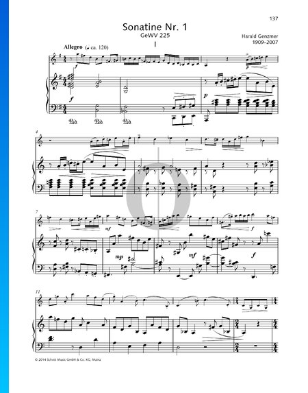 Sonatina No. 1, GeWV 225