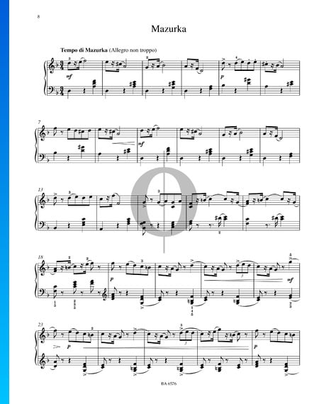 Mazurka, Op. 39 No. 11 Sheet Music