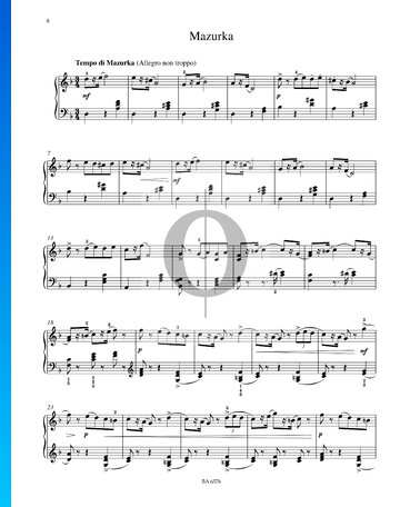 Mazurka, Op. 39 Nr. 11 Musik-Noten