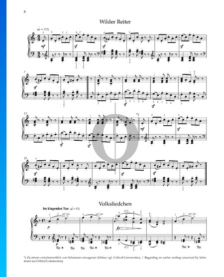 Volksliedchen, Op. 68 Nr. 9 Musik-Noten