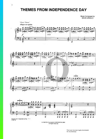 Independence Day Themes Sheet Music