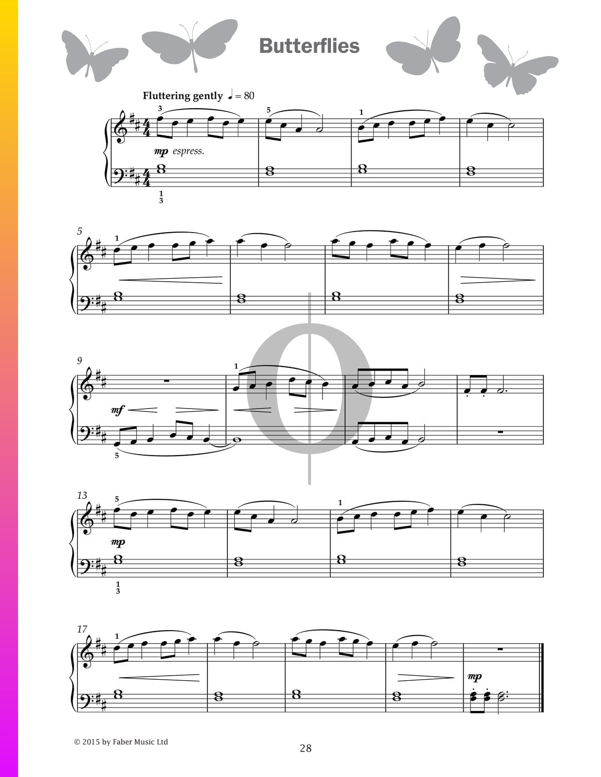 Butterflies (Paul Harris) Piano Sheet Music OKTAV